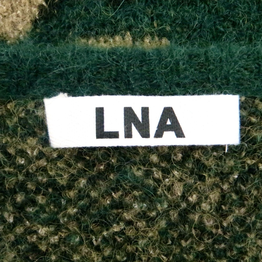 LNA Camouflage Distressed Alpaca Blend Pullover Sweater Green SZ S - Picture 9 of 10